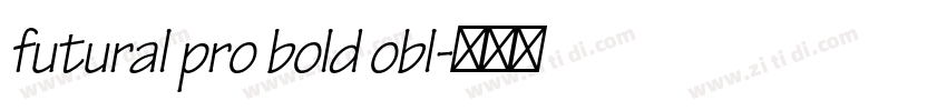 futural pro bold obl字体转换